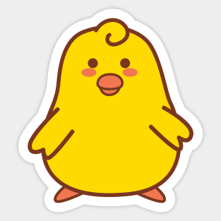 Cute Chick Cartoon Drawing Sticker